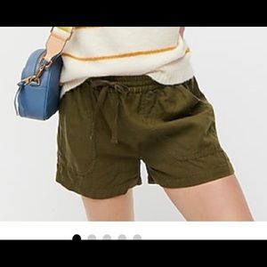 Jcrew seaside short in linen blend Loden Green XXS